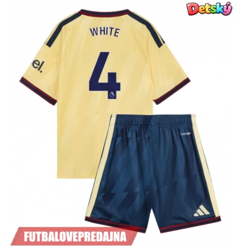 Lacne Dětský Futbalové dres Arsenal Ben White #4 2026-27 Krátky Rukáv - Tretina (+ trenírky)